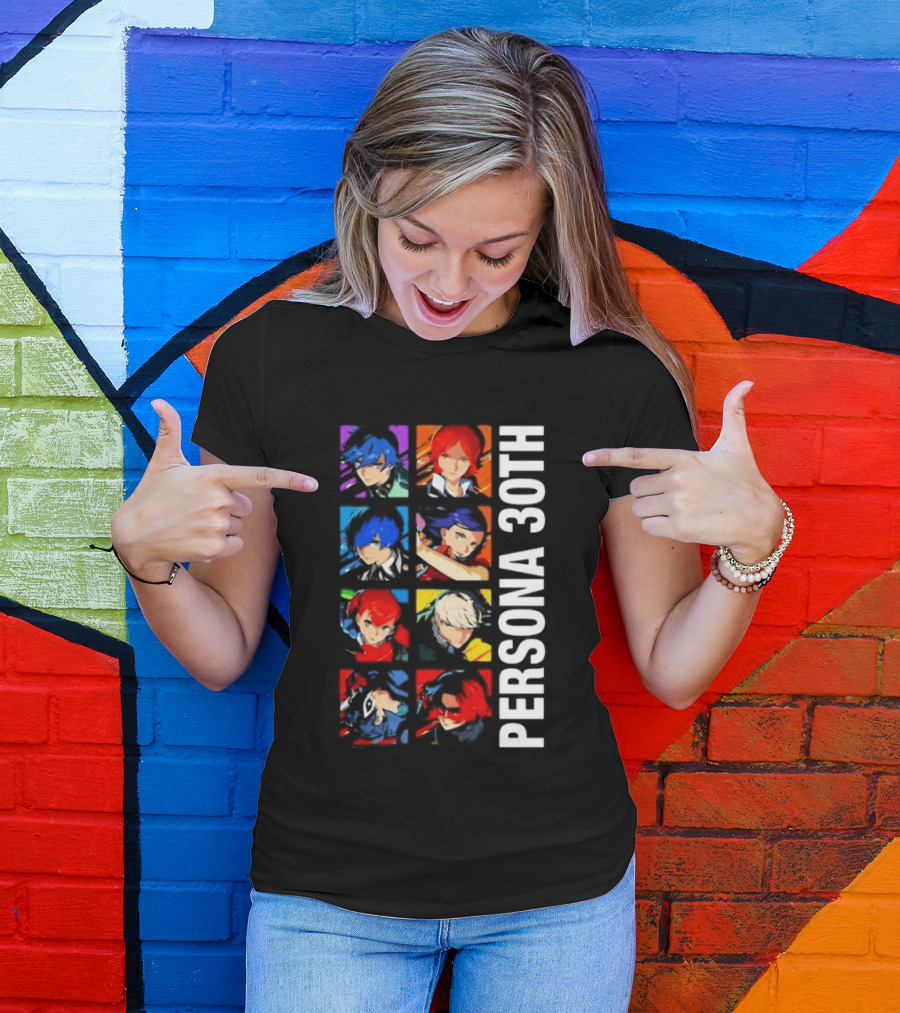 Atlus Persona 30th Anniversary Protagonist Series Legacy Stack T-Shirt