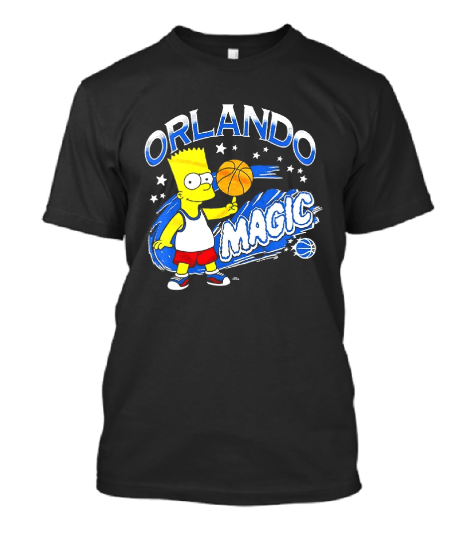 Bart Simpsons Orlando Magic NBA Basketball Cartoon T-Shirt