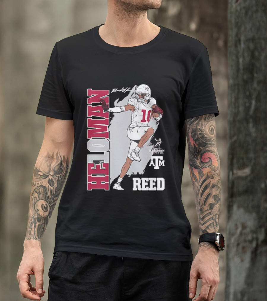 Marcel Reed Texas A&M Aggies Heloman Heisman Pose T-Shirt