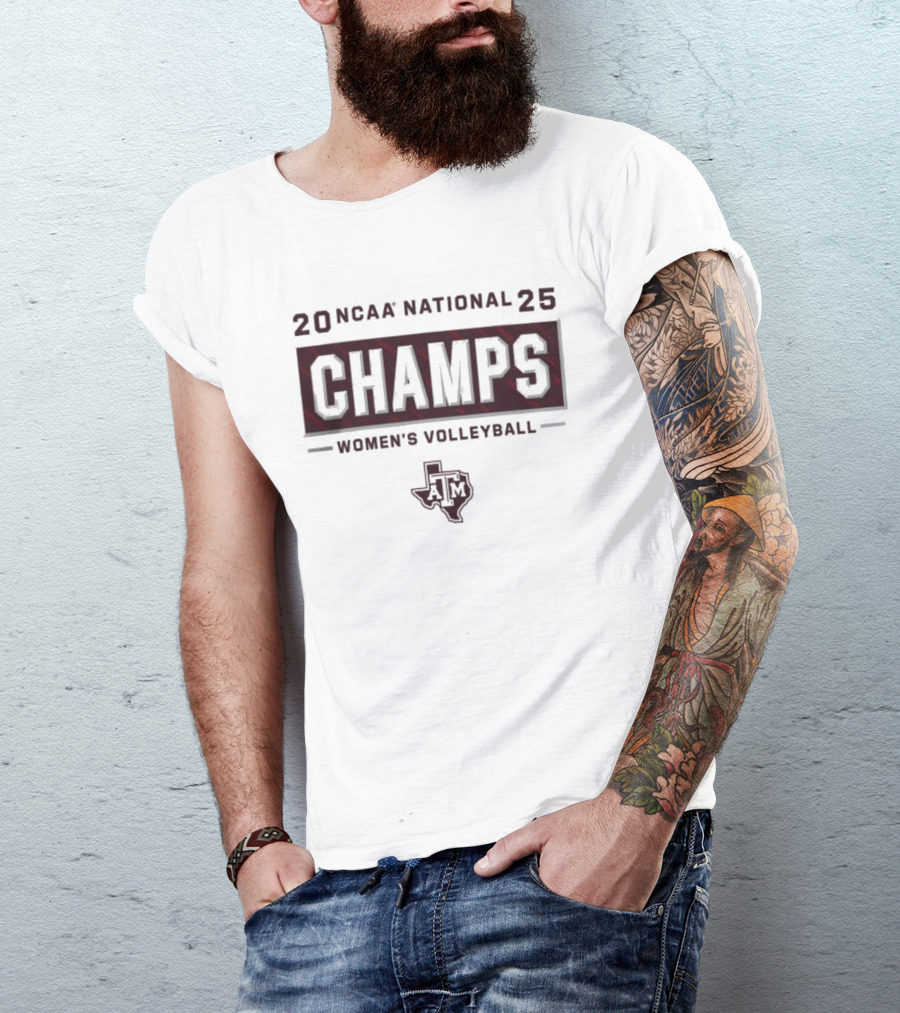 20 NCAA National 25 Champs Women's Volleyball Texas A&M T-Shirt