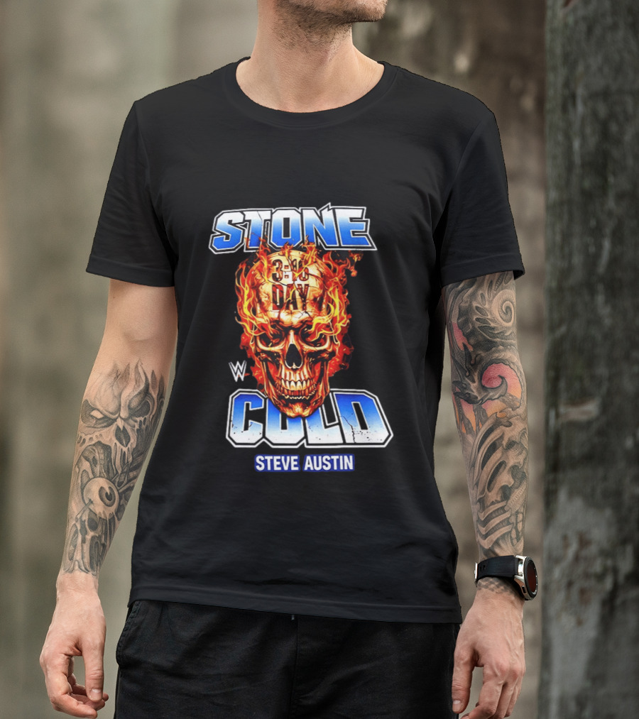 WWE Stone Cold Steve Austin 3:16 Day Flaming Skull 2026 T-Shirt