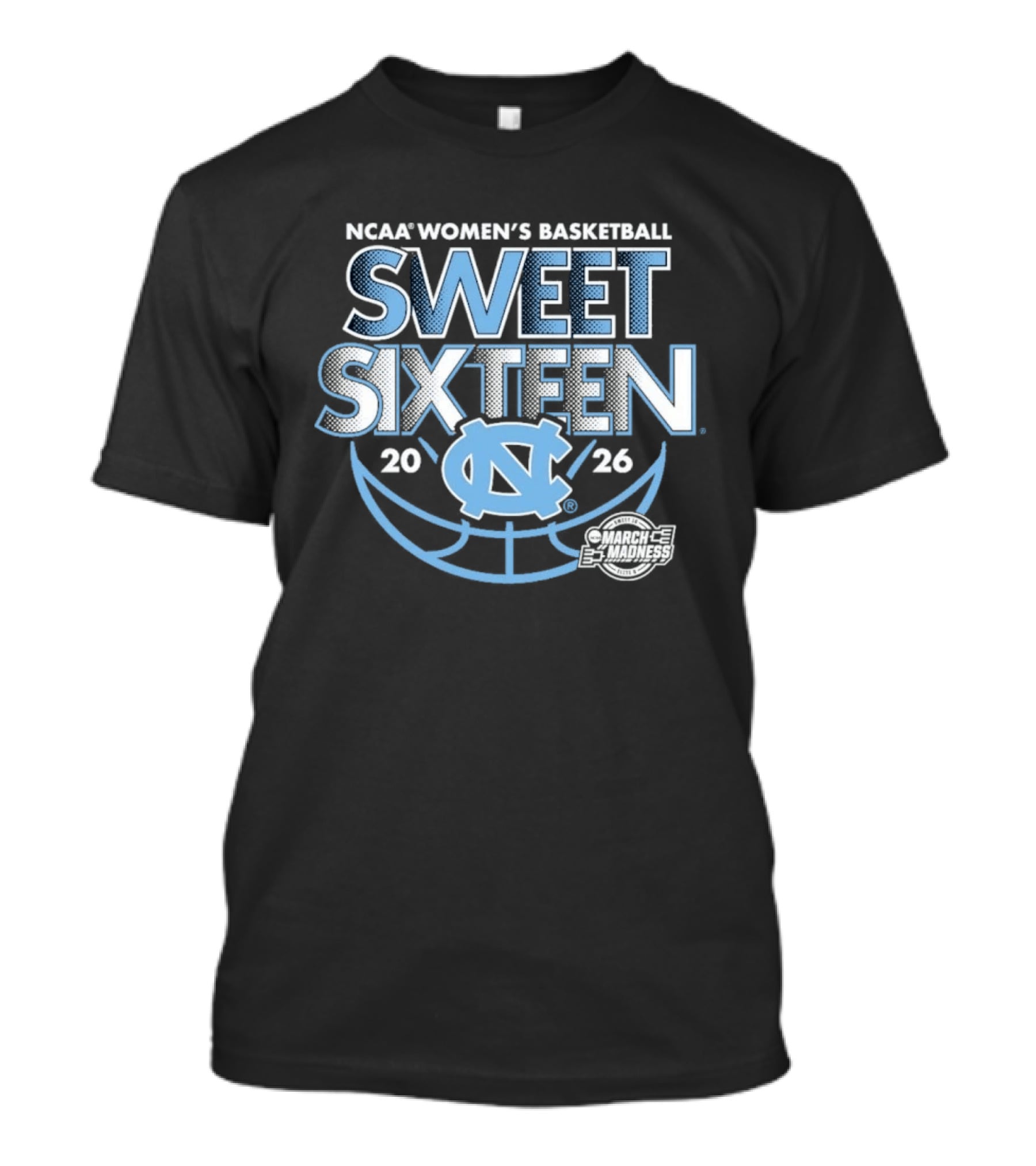 NCAA Women's Basketball North Carolina Sweet Sixteen 2026 T-Shirt