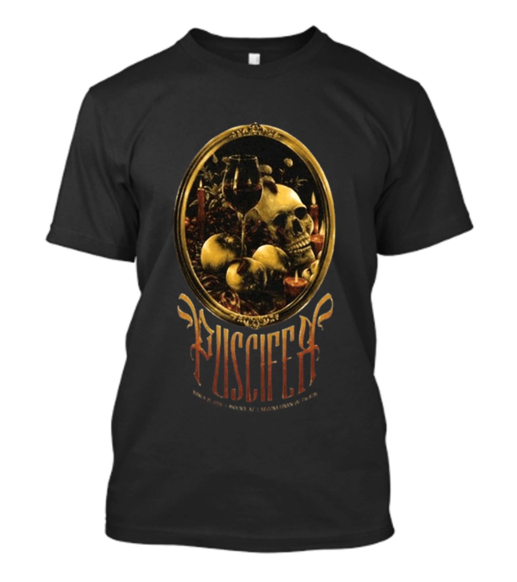Puscifer Skull Wine Glass Apples Phoenix AZ March 21 2026 T-Shirt