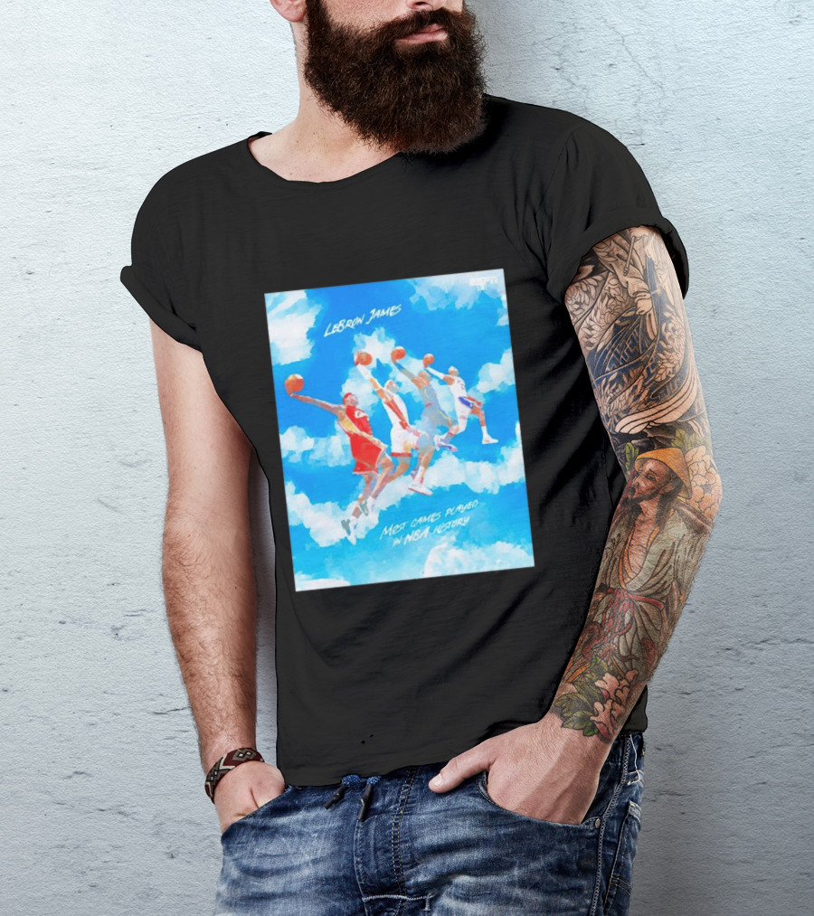 Lebron James Most Games Played In NBA History Forever King 1612 Games T-Shirt