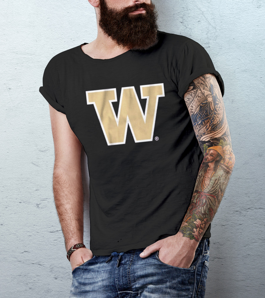 Washington Huskies Primary Gold W T-Shirt