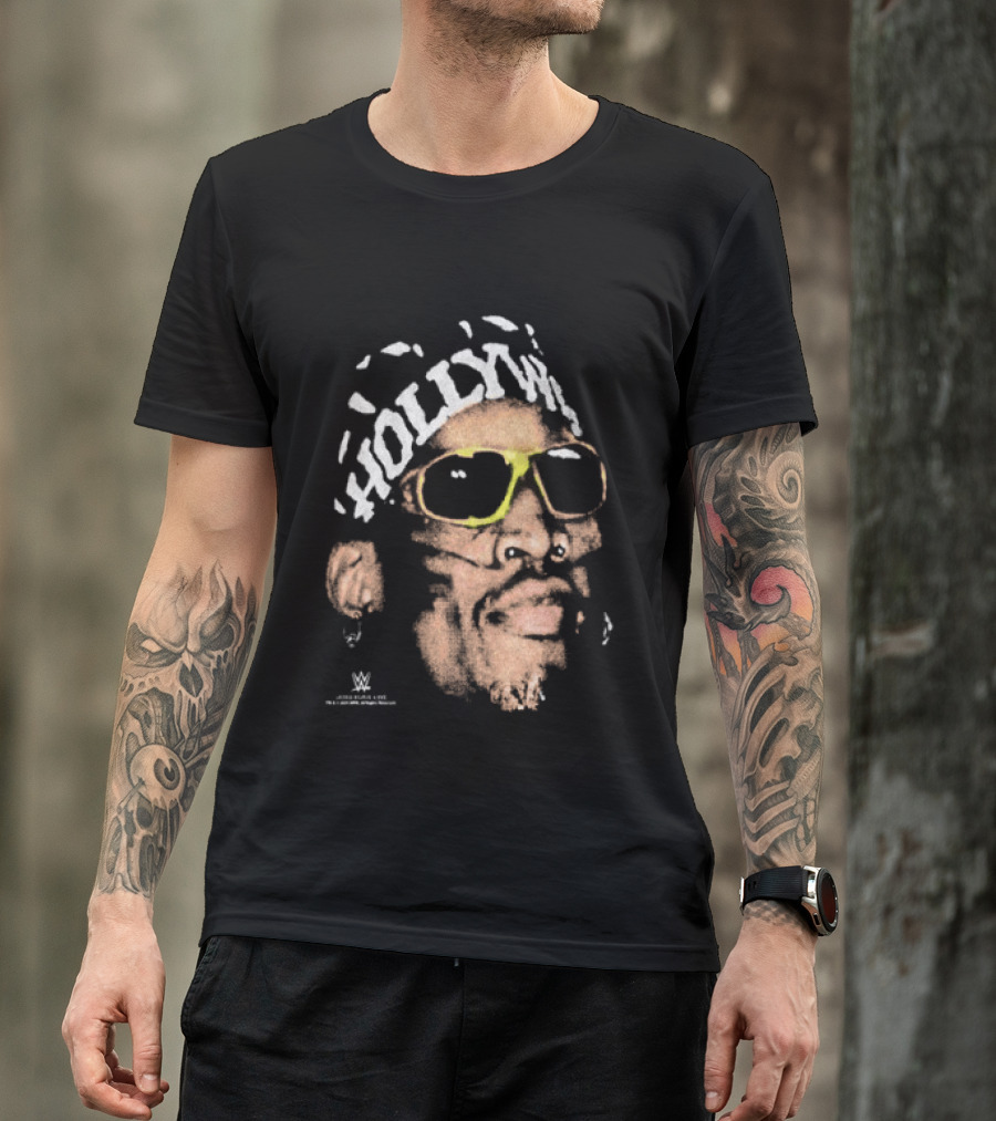 Dennis Rodman Hold My Own WWE Bandana Snow Wash T-Shirt