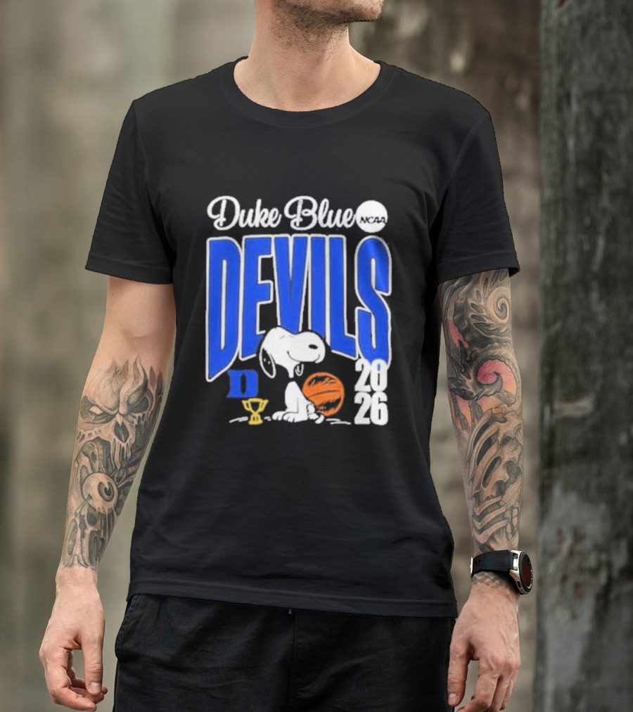 Duke Blue Devils Snoopy Basketball 2026 NCAA Champions T-Shirt