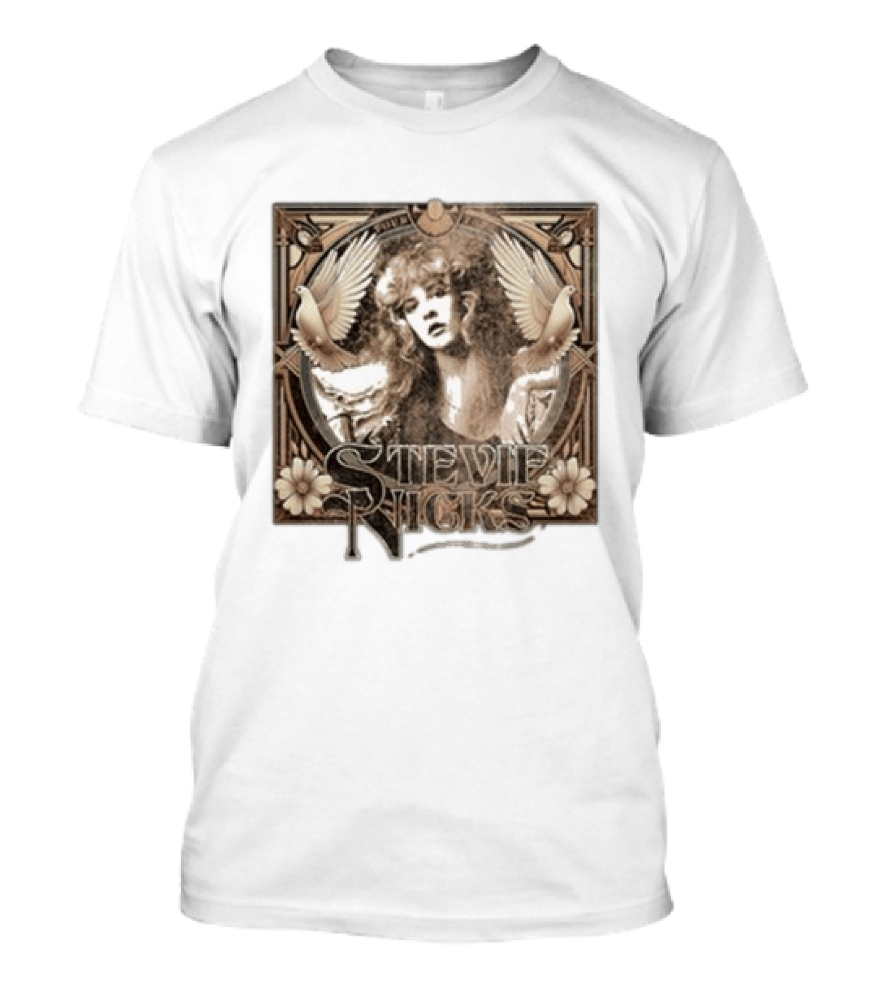 Stevie Nicks 2025 Tour Terracotta Doves Vintage Art Deco T-Shirt