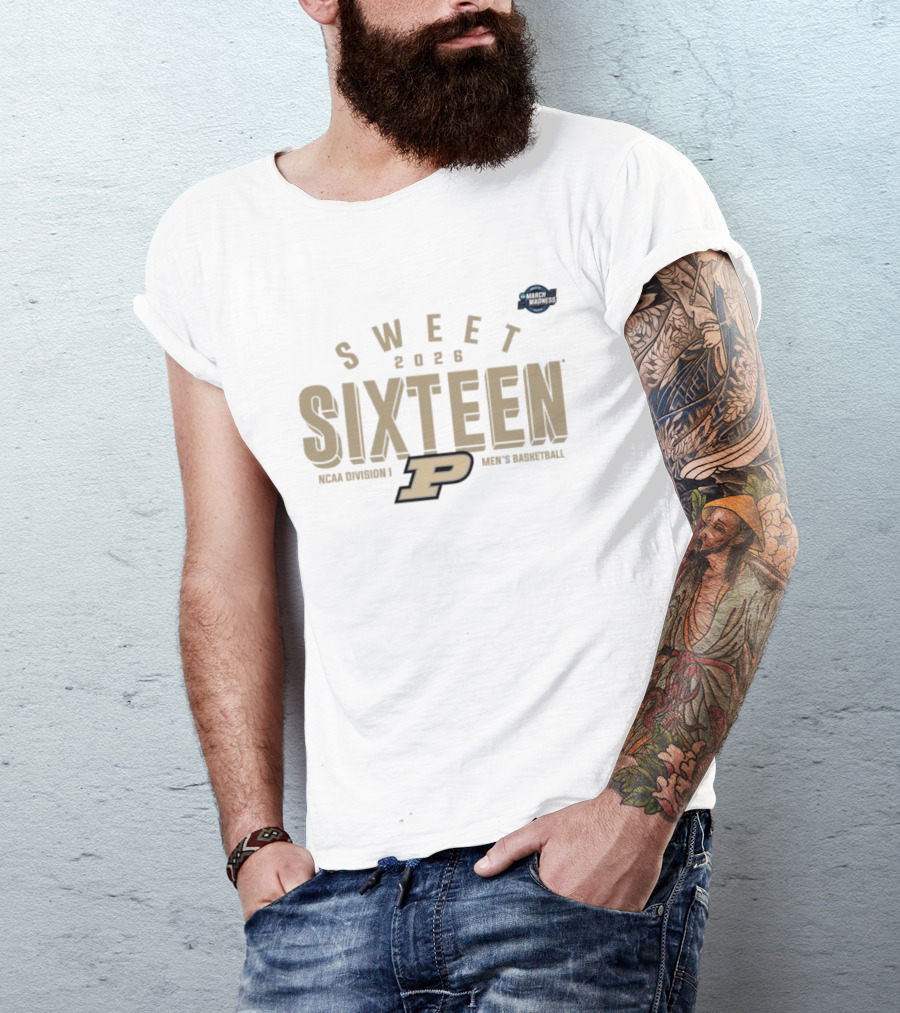 Sweet Sixteen 2026 Purdue NCAA Division I Men's Basketball T-Shirt