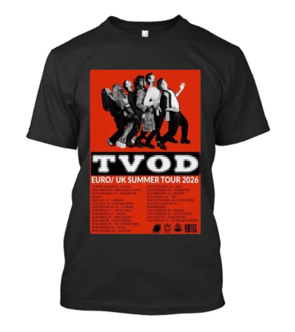 TVOD Euro UK Summer Tour 2026 Concert Dates And Cities T-Shirt