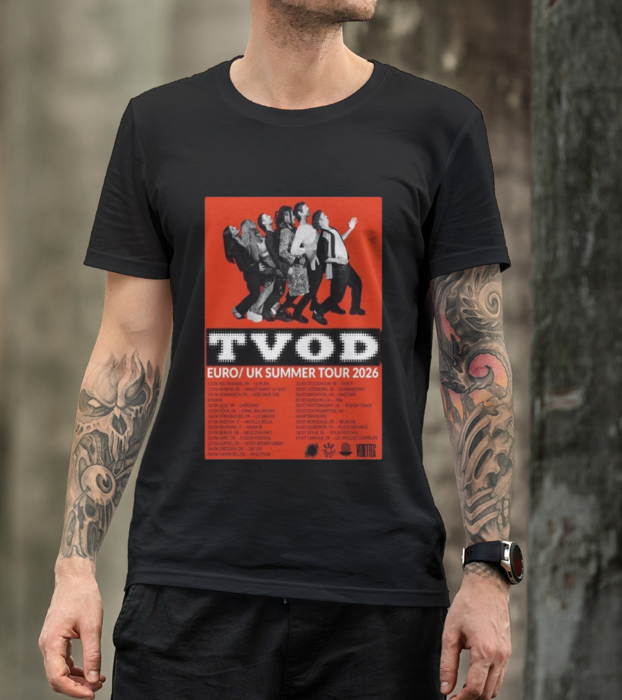 TVOD Euro UK Summer Tour 2026 Concert Dates And Cities T-Shirt