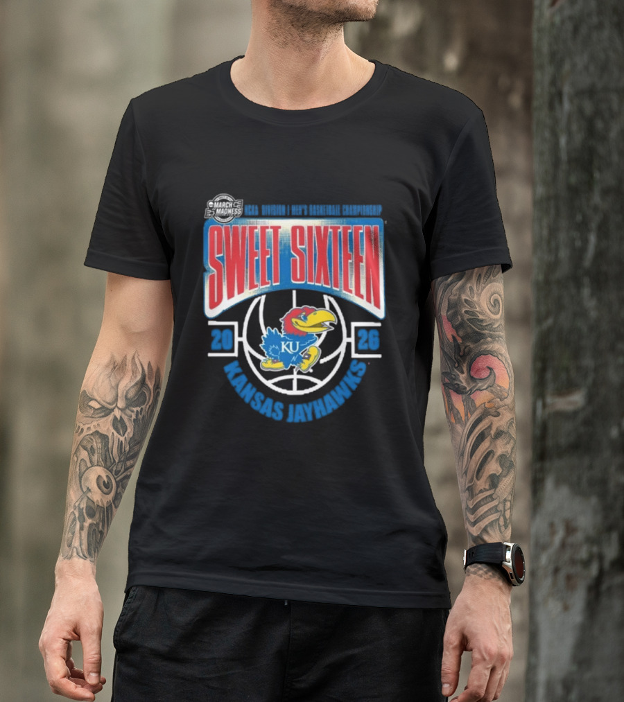 Kansas Jayhawks Sweet Sixteen NCAA DI Men's Basketball Tournament March Madness 2026 T-Shirt