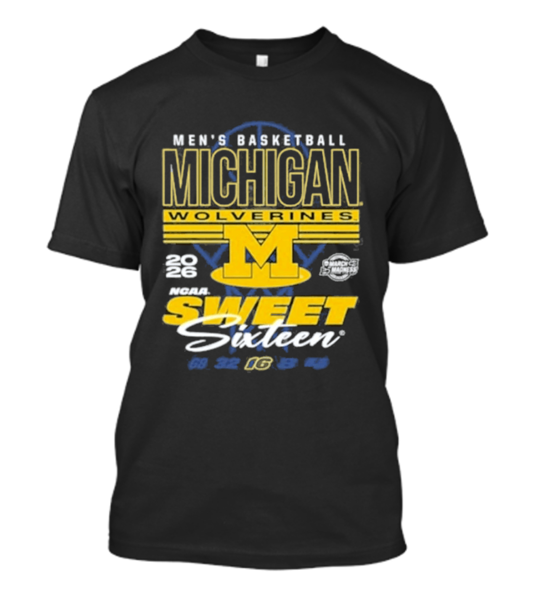 Men's Basketball Michigan Wolverines 2023 NCAA Sweet Sixteen M T-Shirt