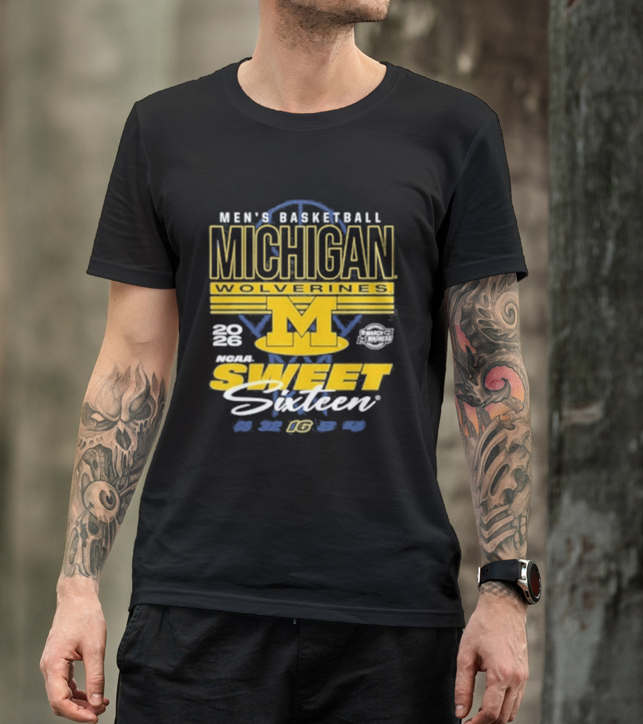 Men's Basketball Michigan Wolverines 2023 NCAA Sweet Sixteen M T-Shirt