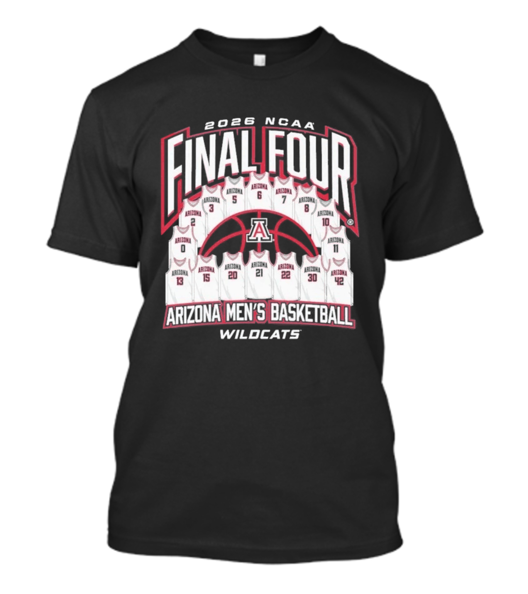 2026 NCAA Final Four Arizona Wildcats Men's Basketball T-Shirt