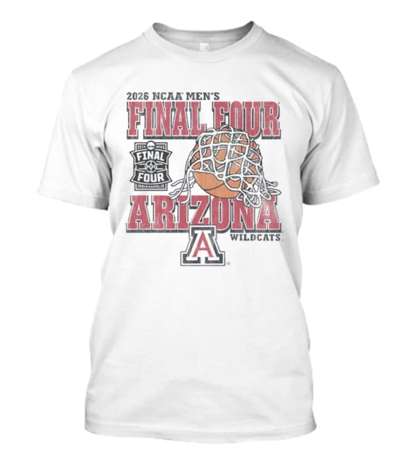 2026 NCAA Men's Final Four Arizona Wildcats Basketball Net T-Shirt