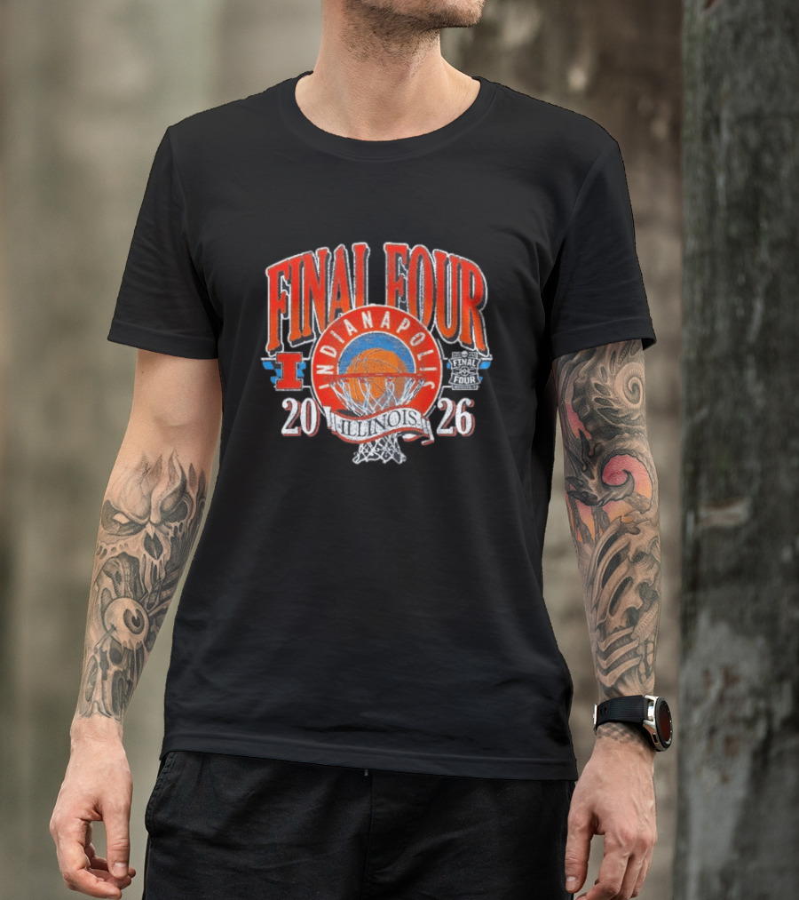 Final Four 2026 Indianapolis Illinois Fighting Illini Basketball T-Shirt