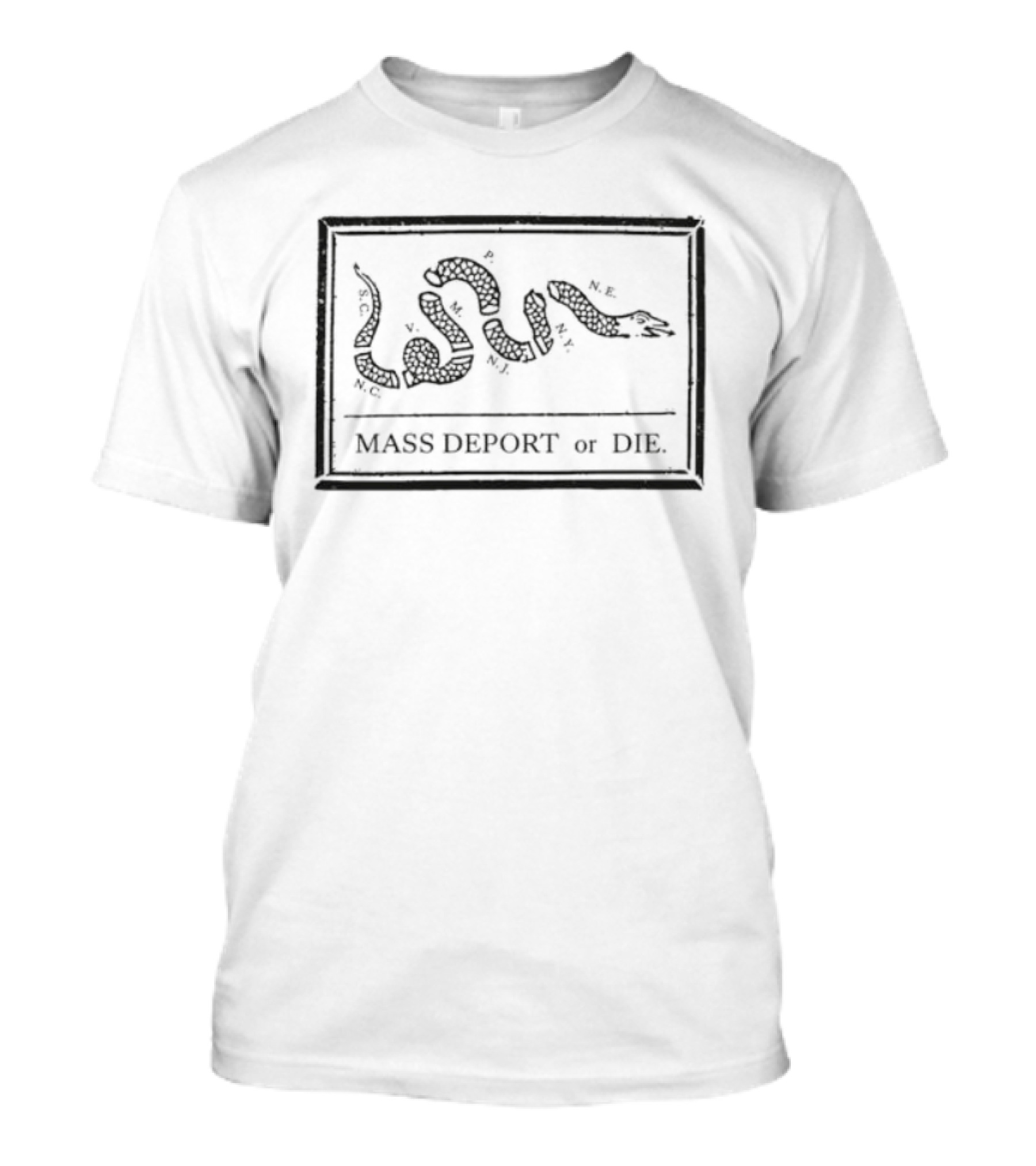 Mass Deport Or Die Snake T-Shirt