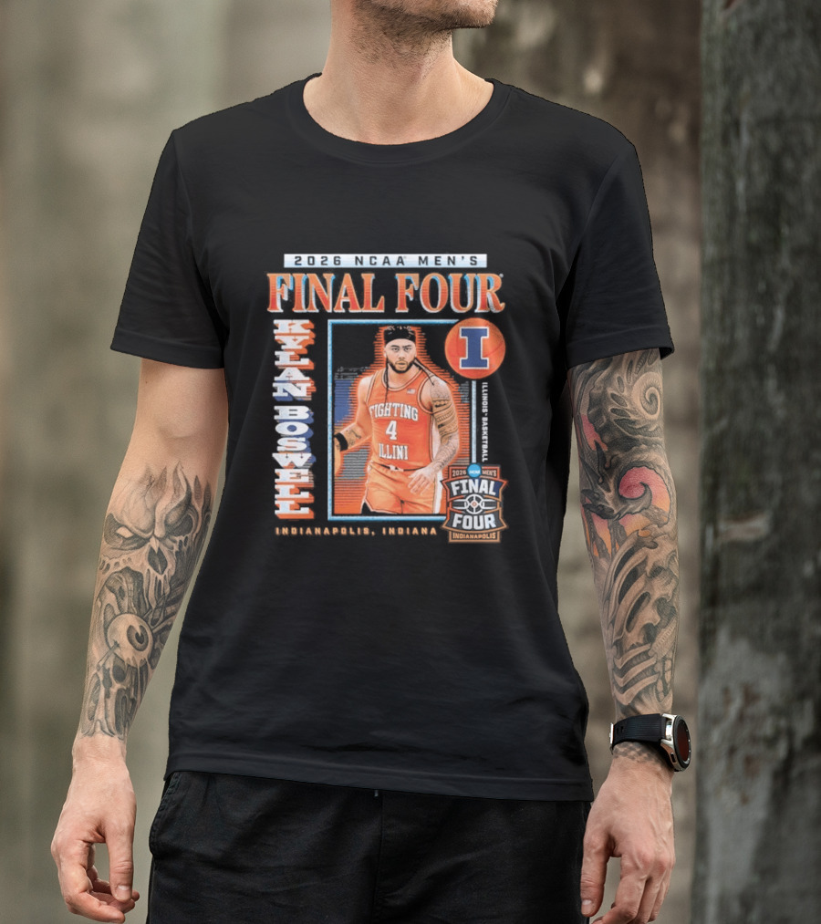 Kylan Boswell 2026 Final Four Fighting Illini NCAA March Madness T-Shirt