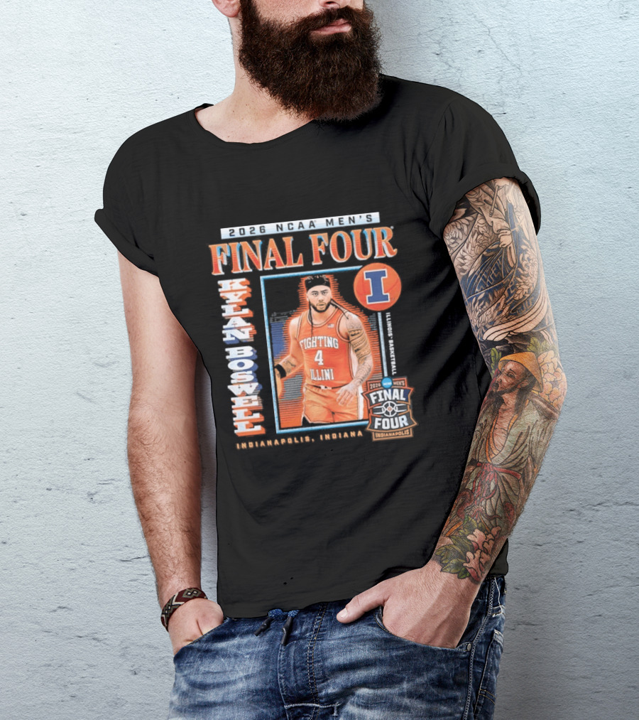 Kylan Boswell 2026 Final Four Fighting Illini NCAA March Madness T-Shirt