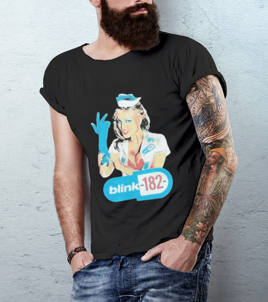 Blink 182 Enema Of The State Nurse Glove T-Shirt