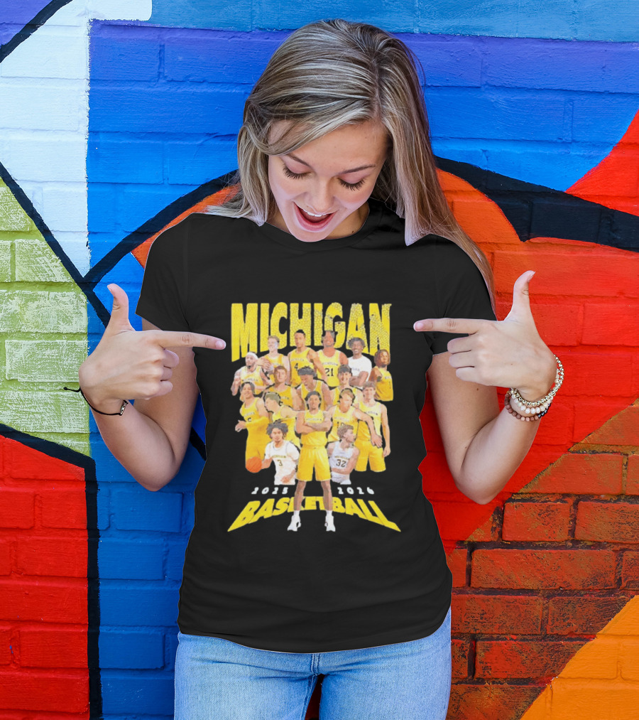 Michigan Wolverines 2025 2026 Basketball Team Members T-Shirt