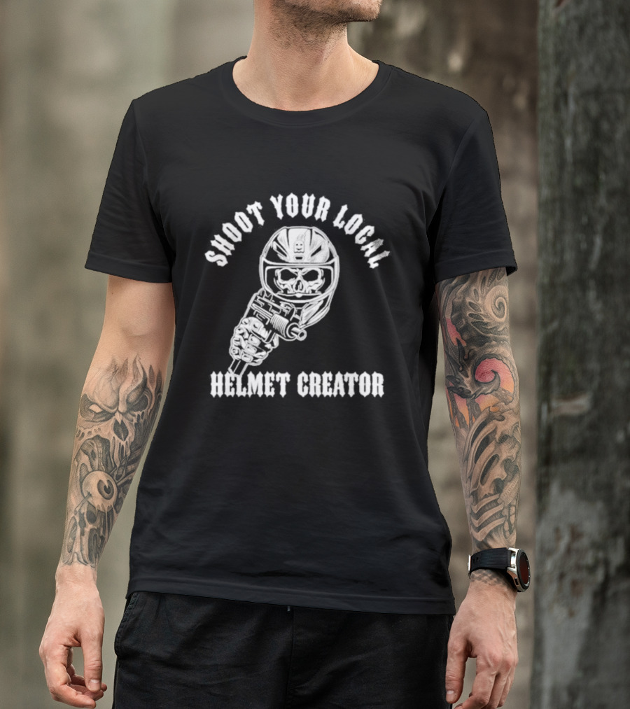 Shoot Your Local Helmet Creator Ghost Racing T-Shirt
