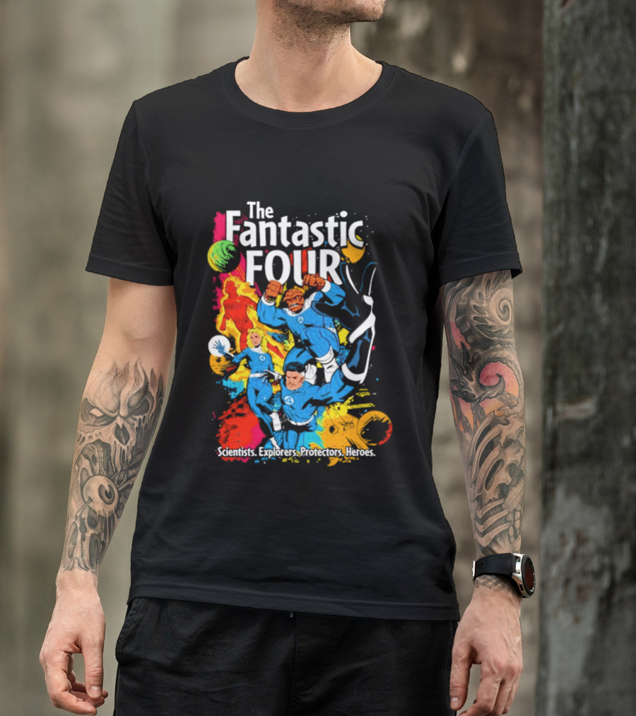 The Fantastic Four Comic Explorers Scientists Innovators Heroes T-Shirt