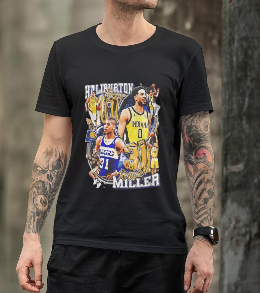 Haliburton Tyrese 0 Indiana Pacers Reggie Miller 31 T-Shirt