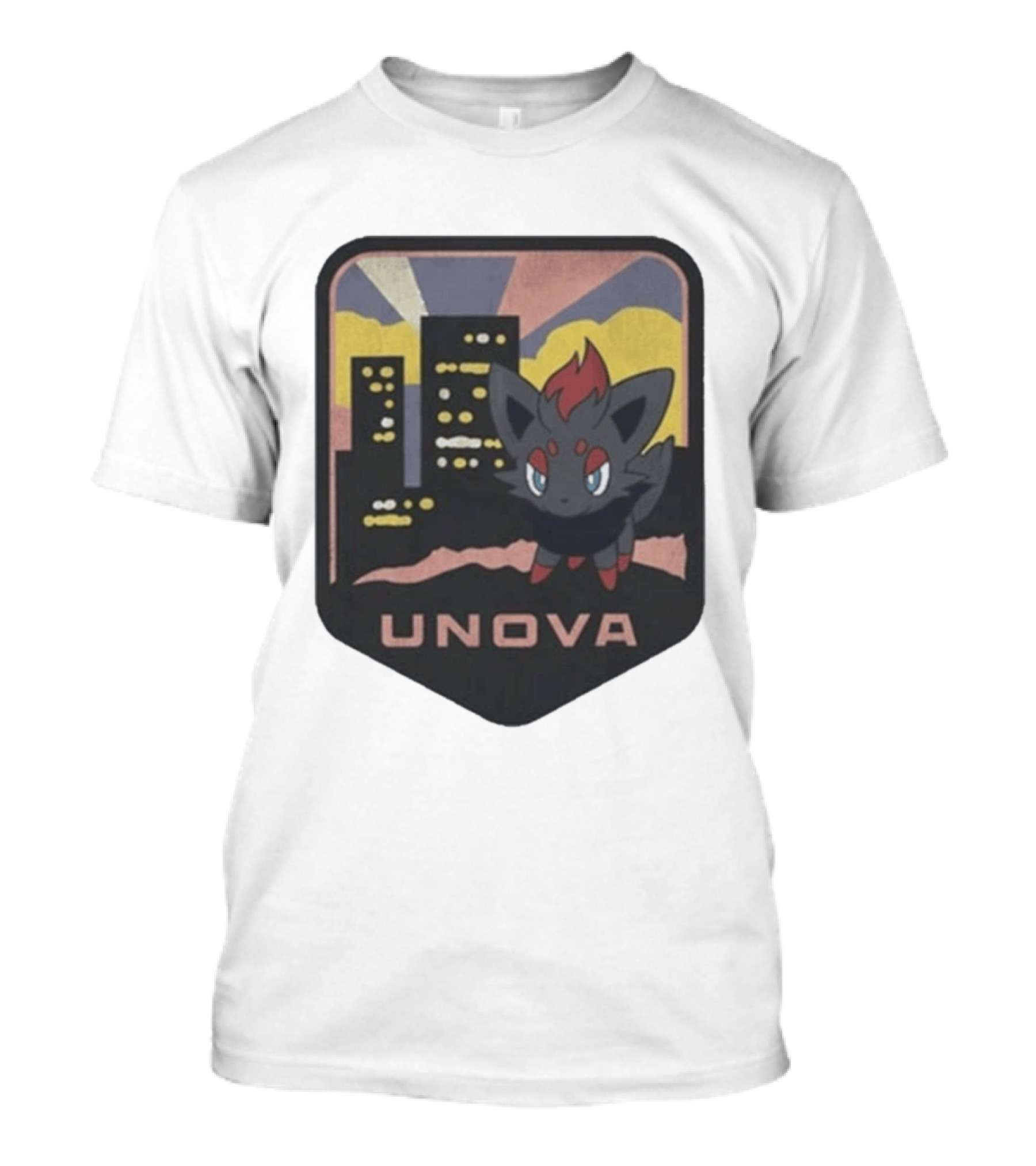 Unova Pokémon Zorua City Nightscape T-Shirt