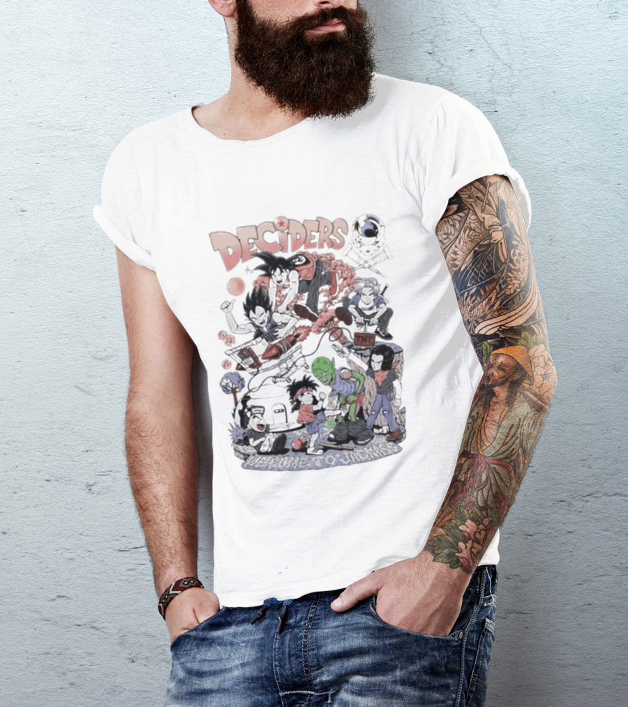 Deciders Dragon Ball X Jackass Fusion With Iconic Characters T-Shirt