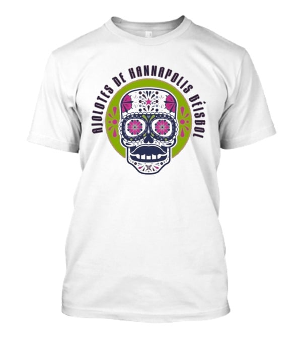 Riolotes De Kannapolis Béisbol Ajolotes Calavera Floral T-Shirt