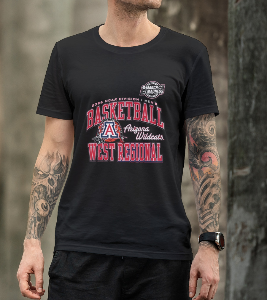 2026 NCAA Division I Men's Basketball Arizona Wildcats Sweet 16 West Regional March Madness T-Shirt