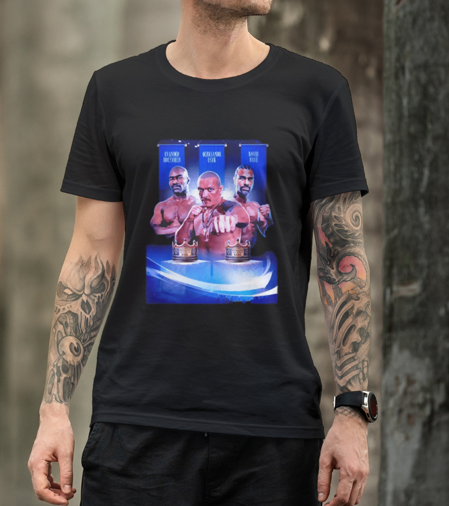 Oleksandr Usyk Evander Holyfield David Haye Boxing Cruiserweight King Patterson Collage T-Shirt