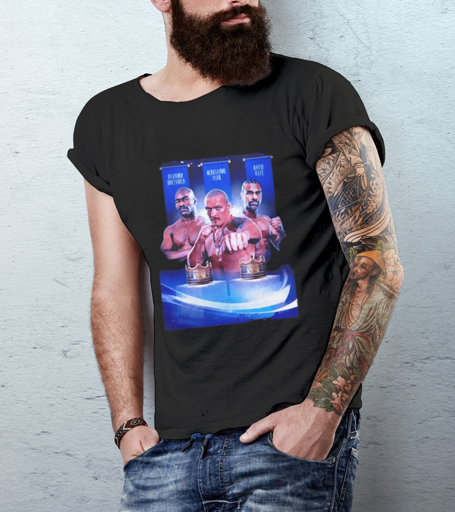 Oleksandr Usyk Evander Holyfield David Haye Boxing Cruiserweight King Patterson Collage T-Shirt