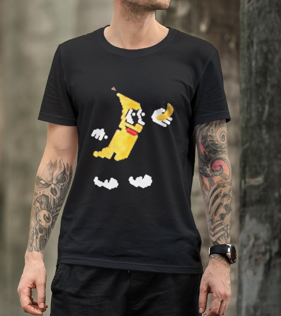 Spacex Banana Pixelated Cartoon T-Shirt