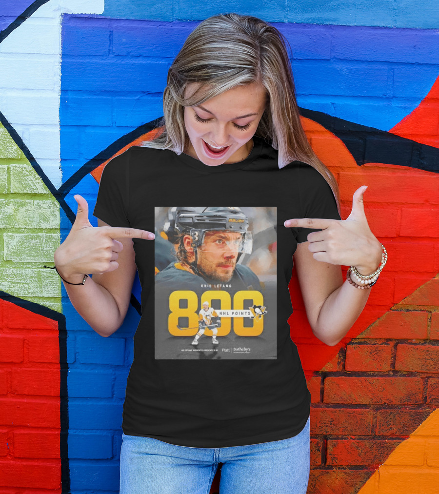 Kris Letang 800 NHL Points Pittsburgh Penguins Milestone Moments T-Shirt