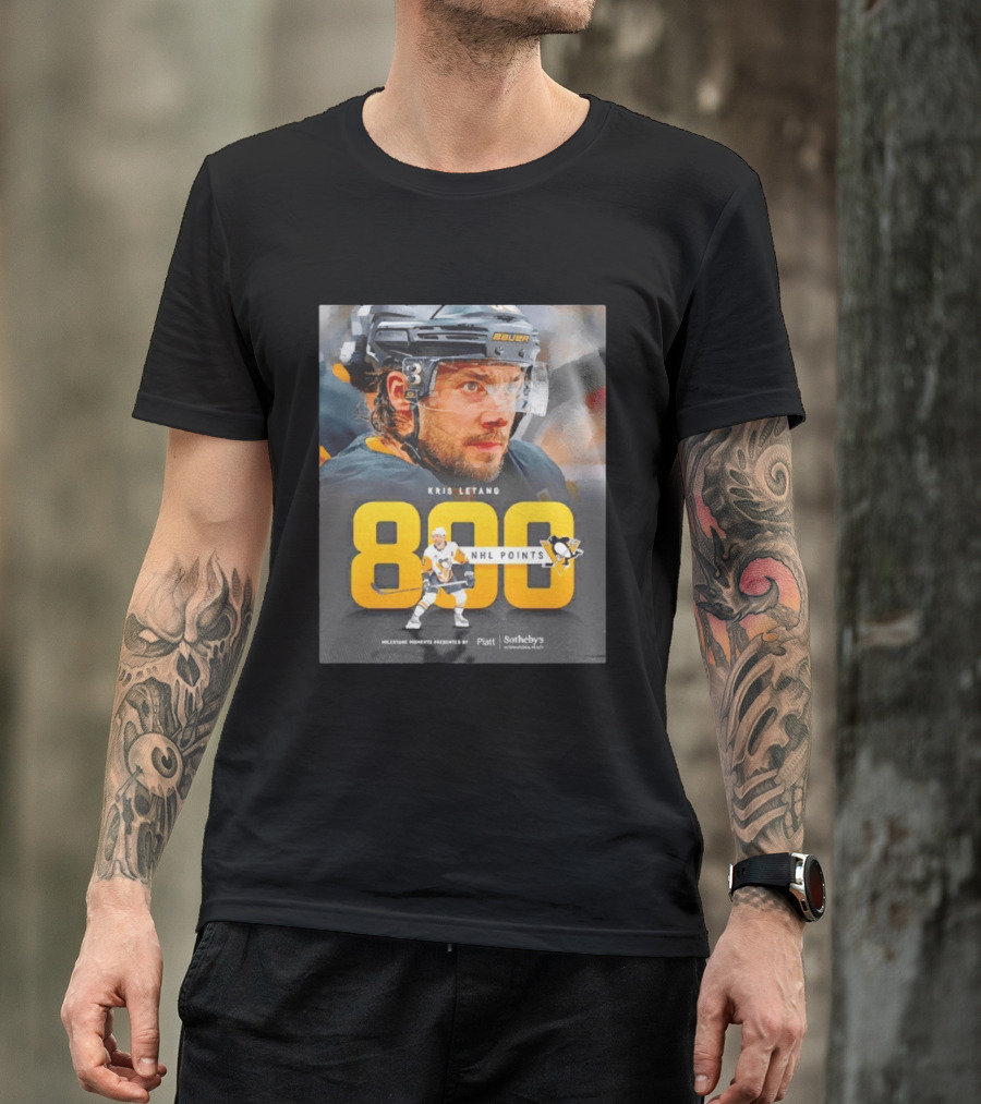 Kris Letang 800 NHL Points Pittsburgh Penguins Milestone Moments T-Shirt