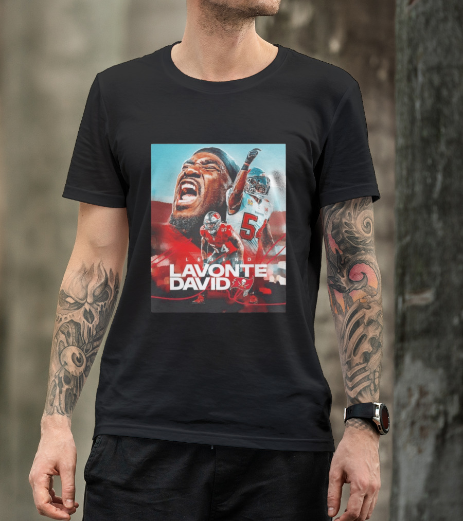 Lavonte David Legend Tampa Bay Buccaneers NFL Collage T-Shirt