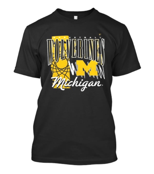 Michigan Wolverines Basketball M Logo March Madness Fan Gear T-Shirt