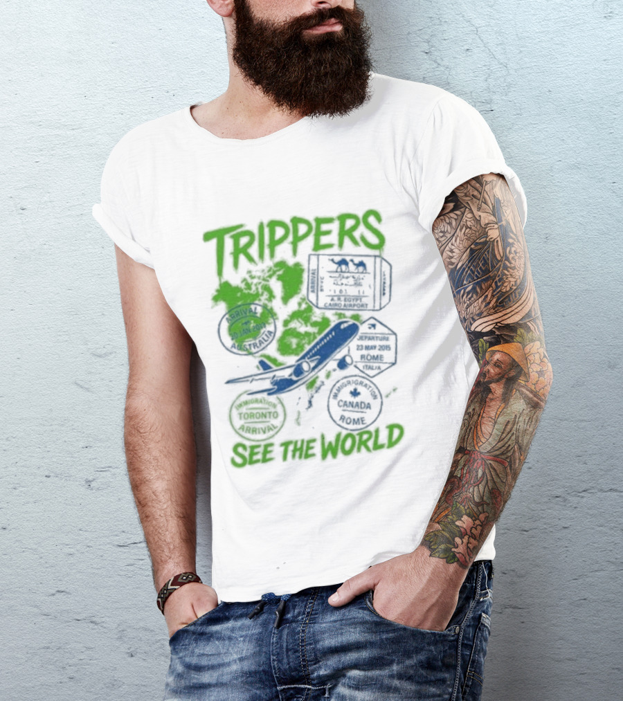 Trippers Travel Explore Adventure See The World T-Shirt