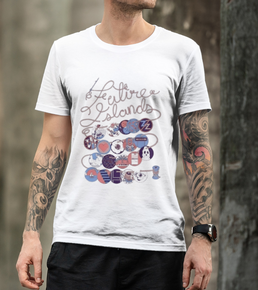 Future Islands The Never Ending Scribble Hearts And Circles T-Shirt