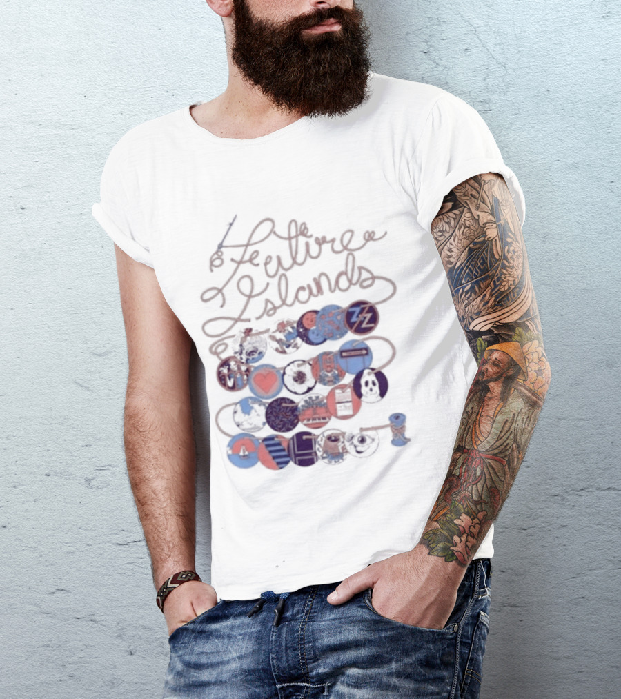 Future Islands The Never Ending Scribble Hearts And Circles T-Shirt