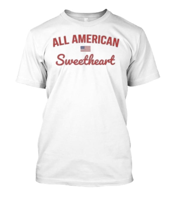 All American Sweetheart With Flag T-Shirt