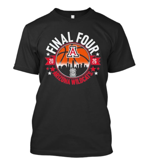 Arizona Wildcats Final Four 2026 MBB Basketball Skyline T-Shirt