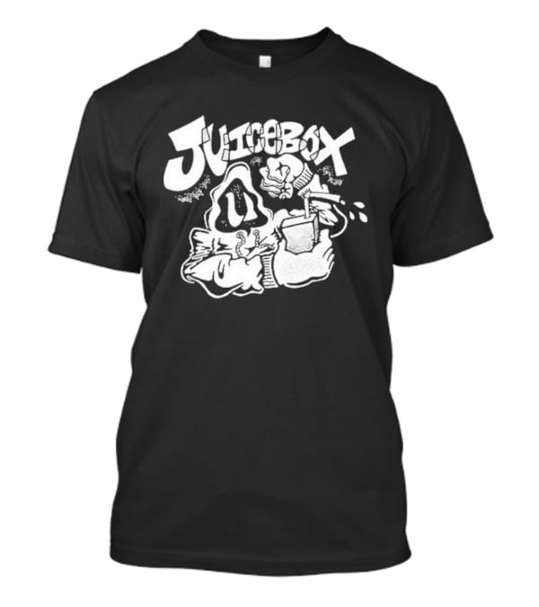 Juicebox Juice Crew Retro Cartoon Character With Drink And Fruit T-Shirt