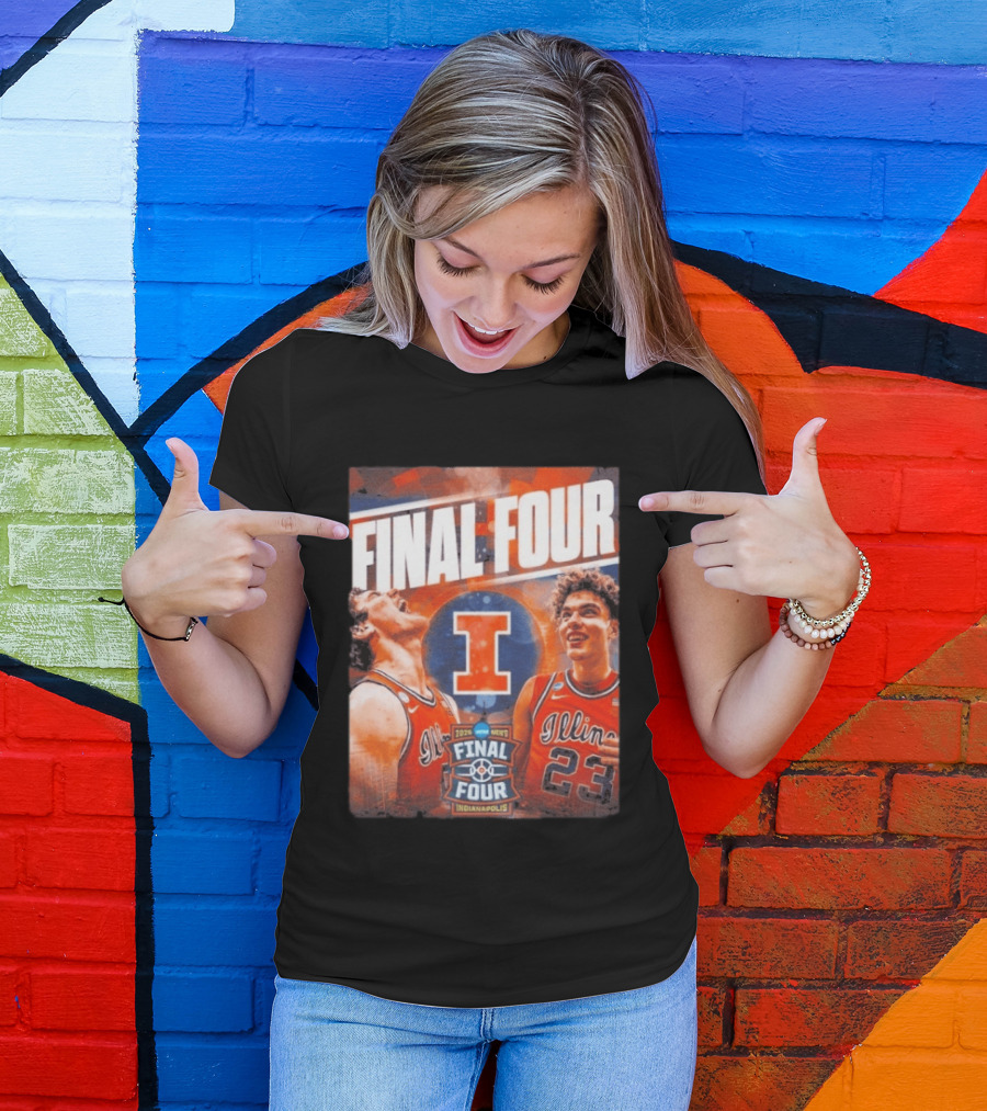 Final Four 2026 Illinois Fighting Illini Indianapolis NCAA Mens Basketball T-Shirt