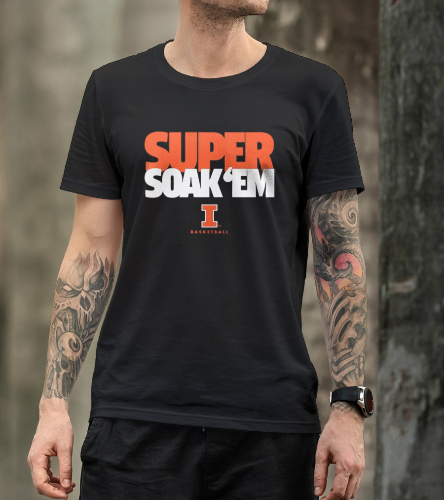 Super Soak 'Em Illinois Fighting Illini Basketball Team Spirit T-Shirt