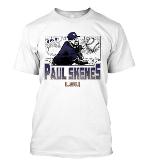 Big Leagues Paul Skenes LSU Baseball Pitcher T-Shirt