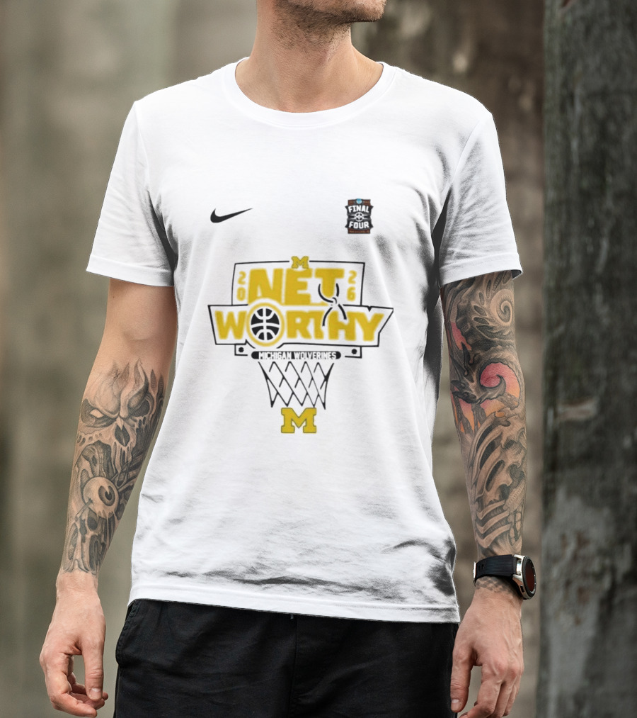 Michigan Wolverines Net Worthy Final Four Nike Basketball T-Shirt